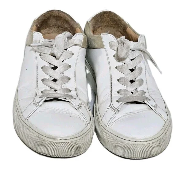 KOIO Shoes Mens EU42 US 9 Capri Low Top White Gray Leather Suede Sneakers - Picture 2 of 11